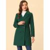 image:imageAllegra K Womens 2025 Winter Outerwear MidLong Double Breasted Pea CoatGreen