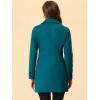 image:imageAllegra K Womens 2025 Winter Outerwear MidLong Double Breasted Pea CoatLake Blue