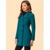 image:imageAllegra K Womens 2025 Winter Outerwear MidLong Double Breasted Pea CoatLake Blue