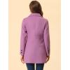 image:imageAllegra K Womens 2025 Winter Outerwear MidLong Double Breasted Pea CoatPurple