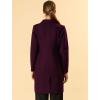 image:imageAllegra K Womens 2025 Winter Outerwear MidLong Double Breasted Pea CoatPurplish