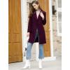 image:imageAllegra K Womens 2025 Winter Outerwear MidLong Double Breasted Pea CoatPurplish