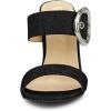 image:imageAllegra K Womens Buckle Stiletto Heels Slide Sandals