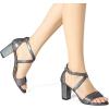 image:imageAllegra K Womens Colorful Cross Strappy Block Heel Sandals