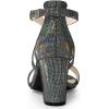 image:imageAllegra K Womens Colorful Cross Strappy Block Heel Sandals