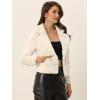 image:imageAllegra K Womens Cropped Faux Fur Jacket Lapel Cardigan Shrug 2024 Winter Fluffy Faux Fur CoatApricot