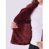 image:imageAllegra K Womens Cropped Faux Fur Jacket Lapel Cardigan Shrug 2024 Winter Fluffy Faux Fur CoatBurgundy