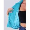 image:imageAllegra K Womens Cropped Faux Fur Jacket Lapel Cardigan Shrug 2024 Winter Fluffy Faux Fur CoatPeacock Blue