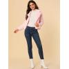 image:imageAllegra K Womens Cropped Faux Fur Jacket Lapel Cardigan Shrug 2024 Winter Fluffy Faux Fur CoatPink