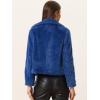 image:imageAllegra K Womens Cropped Faux Fur Jacket Lapel Cardigan Shrug 2024 Winter Fluffy Faux Fur CoatRoyal Blue