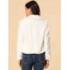 image:imageAllegra K Womens Cropped Faux Fur Jacket Lapel Cardigan Shrug 2024 Winter Fluffy Faux Fur CoatWhite