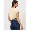 image:imageAllegra K Womens Denim Jacket Cap Sleeve Cropped Open Front Shrugs Casual Summer Jean JacketsApricot
