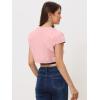 image:imageAllegra K Womens Denim Jacket Cap Sleeve Cropped Open Front Shrugs Casual Summer Jean JacketsPink