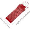 image:imageAllegra K Womens Fingerless Mesh 1980s Fancy Dress Party Costume Accessories Fishnet Gloves 2 PairsRed