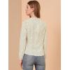 image:imageAllegra K Womens Floral Top Ruffle Tie Neck Chiffon Blouse