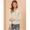 image:imageAllegra K Womens Floral Top Ruffle Tie Neck Chiffon Blouse