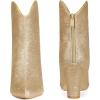 image:imageAllegra K Womens Glitter V Shape Pointy Toe Back Zipper Block Heels Mid Calf BootsGold