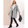 image:imageAllegra K Womens Lapel Collar Coat Double Breast Winter MidLong OvercoatGrey
