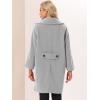 image:imageAllegra K Womens Lapel Collar Coat Double Breast Winter MidLong OvercoatGrey