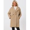 image:imageAllegra K Womens Lapel Collar Coat Double Breast Winter MidLong OvercoatKhaki