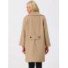 image:imageAllegra K Womens Lapel Collar Coat Double Breast Winter MidLong OvercoatKhaki