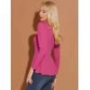 image:imageAllegra K Womens Long Sleeves Scoop Neck Casual Peplum Shirt TopsMagenta