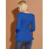 image:imageAllegra K Womens Long Sleeves Scoop Neck Casual Peplum Shirt TopsRoyal Blue