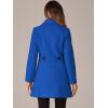 image:imageAllegra K Womens Pea Coat Single Breasted Long Sleeve Warm Casual Overcoat with Pockets Winter OutwearBlue