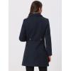 image:imageAllegra K Womens Pea Coat Single Breasted Long Sleeve Warm Casual Overcoat with Pockets Winter OutwearDark Blue