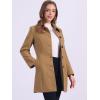image:imageAllegra K Womens Pea Coat Single Breasted Long Sleeve Warm Casual Overcoat with Pockets Winter OutwearDark Camel