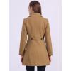 image:imageAllegra K Womens Pea Coat Single Breasted Long Sleeve Warm Casual Overcoat with Pockets Winter OutwearDark Camel