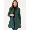 image:imageAllegra K Womens Pea Coat Single Breasted Long Sleeve Warm Casual Overcoat with Pockets Winter OutwearDark Green