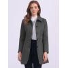 image:imageAllegra K Womens Pea Coat Single Breasted Long Sleeve Warm Casual Overcoat with Pockets Winter OutwearDeep Grey
