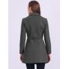 image:imageAllegra K Womens Pea Coat Single Breasted Long Sleeve Warm Casual Overcoat with Pockets Winter OutwearDeep Grey