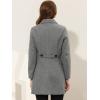 image:imageAllegra K Womens Pea Coat Single Breasted Long Sleeve Warm Casual Overcoat with Pockets Winter OutwearGrey