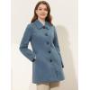 image:imageAllegra K Womens Pea Coat Single Breasted Long Sleeve Warm Casual Overcoat with Pockets Winter OutwearGrey Blue