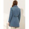 image:imageAllegra K Womens Pea Coat Single Breasted Long Sleeve Warm Casual Overcoat with Pockets Winter OutwearGrey Blue