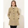 image:imageAllegra K Womens Pea Coat Single Breasted Long Sleeve Warm Casual Overcoat with Pockets Winter OutwearKhaki