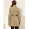 image:imageAllegra K Womens Pea Coat Single Breasted Long Sleeve Warm Casual Overcoat with Pockets Winter OutwearKhaki