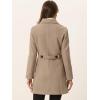 image:imageAllegra K Womens Pea Coat Single Breasted Long Sleeve Warm Casual Overcoat with Pockets Winter OutwearLight Brown