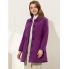 image:imageAllegra K Womens Pea Coat Single Breasted Long Sleeve Warm Casual Overcoat with Pockets Winter OutwearPurple