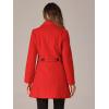 image:imageAllegra K Womens Pea Coat Single Breasted Long Sleeve Warm Casual Overcoat with Pockets Winter OutwearRed