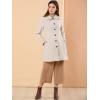 image:imageAllegra K Womens Peter Pan Collar Overcoat Single Breasted Pockets Winter Long CoatBeige