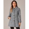 image:imageAllegra K Womens Peter Pan Collar Overcoat Single Breasted Pockets Winter Long CoatBlack White