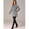 image:imageAllegra K Womens Peter Pan Collar Overcoat Single Breasted Pockets Winter Long CoatBlack White