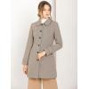 image:imageAllegra K Womens Peter Pan Collar Overcoat Single Breasted Pockets Winter Long CoatBrown