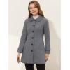 image:imageAllegra K Womens Peter Pan Collar Overcoat Single Breasted Pockets Winter Long CoatDeep Blue