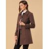 image:imageAllegra K Womens Peter Pan Collar Overcoat Single Breasted Pockets Winter Long CoatDeep Brown