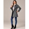image:imageAllegra K Womens Peter Pan Collar Overcoat Single Breasted Pockets Winter Long CoatDeep Grey