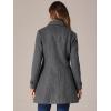 image:imageAllegra K Womens Peter Pan Collar Overcoat Single Breasted Pockets Winter Long CoatDeep Grey